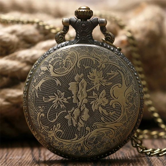 New Vienna / Austria bronzed pocket watch on removable chain - Picture 5 of 5